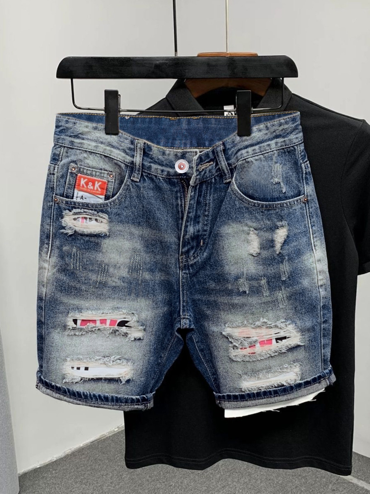 Street Fashion Trends 2026 - 2026 Summer Ripped Straight Men Denim