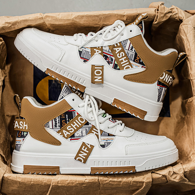 Street Fashion Men 2025 - 2025 New Men's High-Top Casual Shoes,