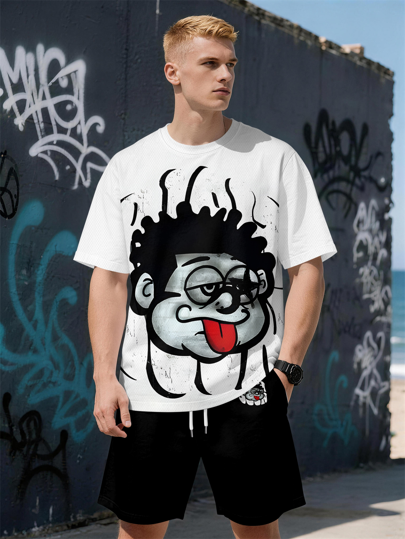 Street Fashion Trends 2026 - 2026 Summer New Men's Short-Sleeved Set