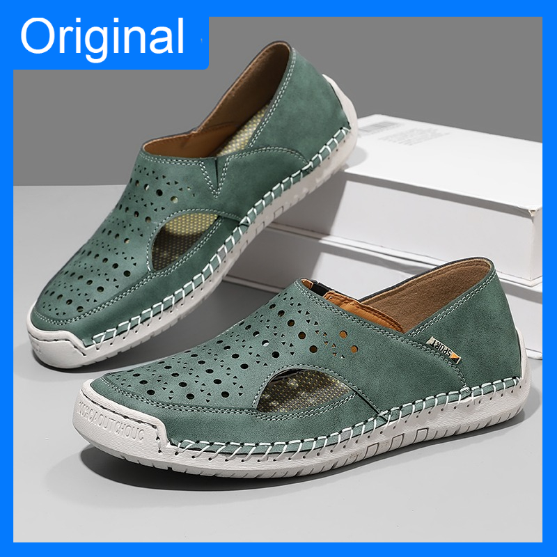 Street Fashion Walking - Unisex Sandals Hand Sewn Leather Hollow