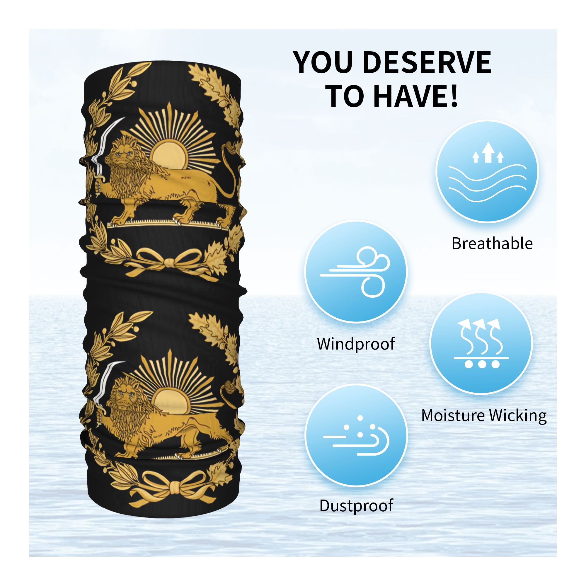 Lion and Sun Emblem of Persia  - Balaclava Face Mask บทวิจารณ์และราคา