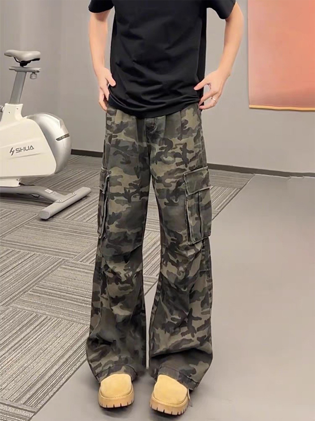 American Retro Folded Camoufla - Street Fashion Vibes บทวิจารณ์และราคา