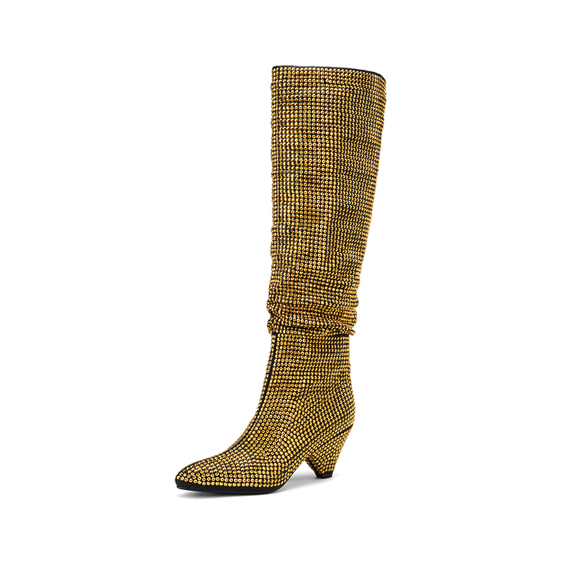 Fashion Spike Heels Crystal Lo - Street Fashion Ladies บทวิจารณ์และราคา