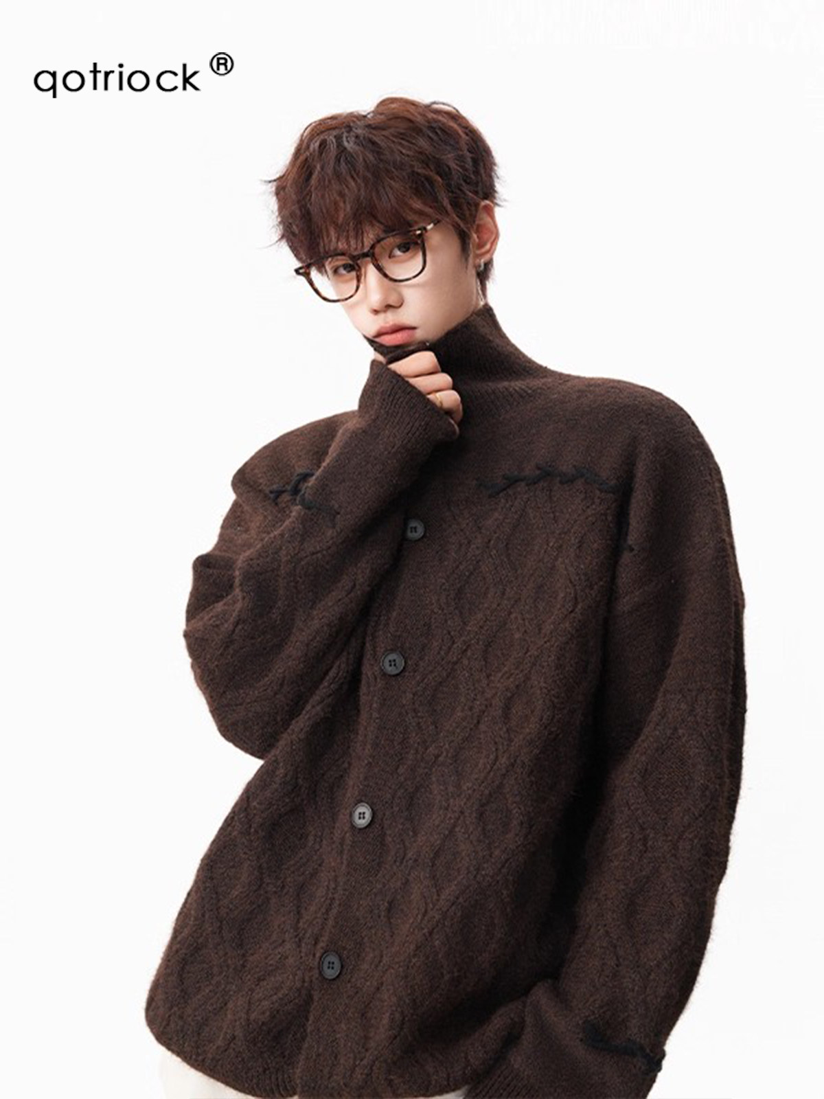 Fur Collar Pullovers Boys	 Men - Street Fashion Brand Logo บทวิจารณ์และราคา