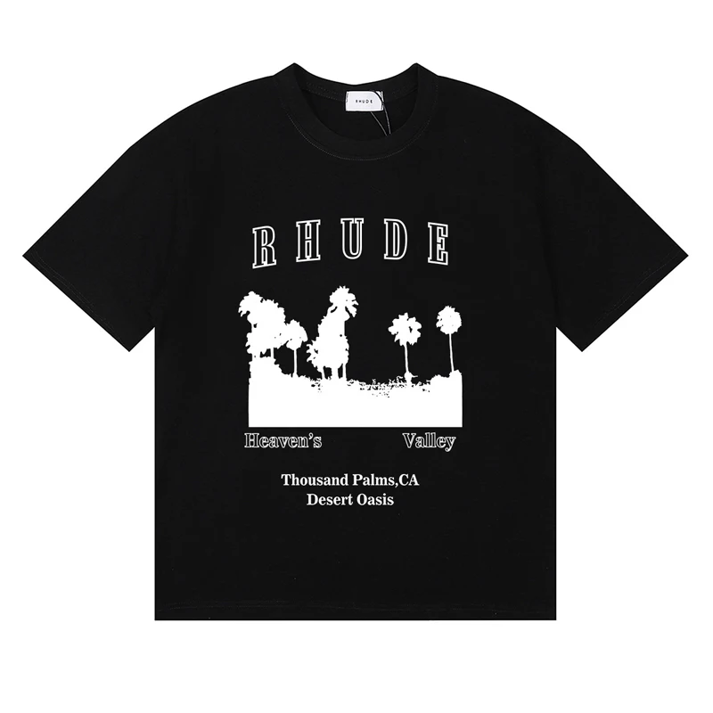 Fashionable Brand Rhude T-shir - Street Fashion Brand Logo บทวิจารณ์และราคา