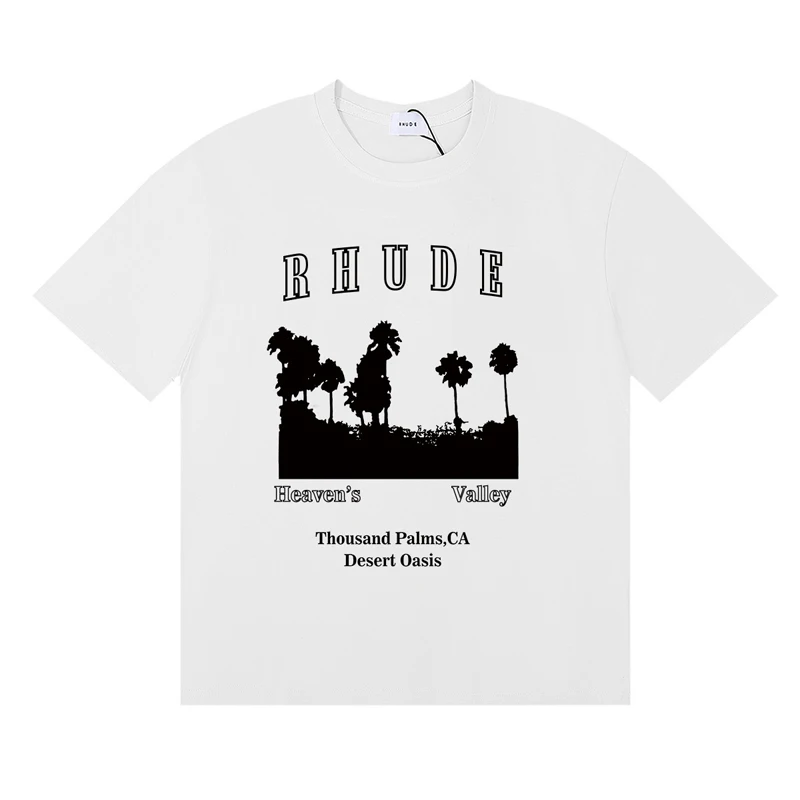 Fashionable Brand Rhude T-shir - Street Fashion Brand Logo บทวิจารณ์และราคา