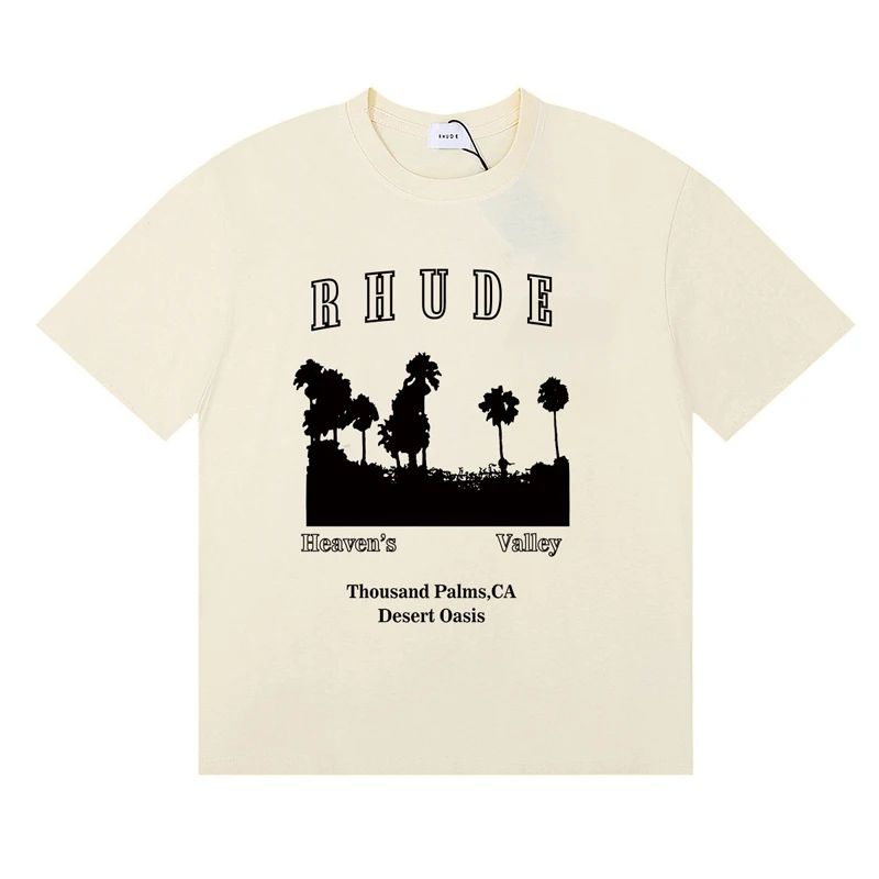Fashionable Brand Rhude T-shir - Street Fashion Brand Logo บทวิจารณ์และราคา