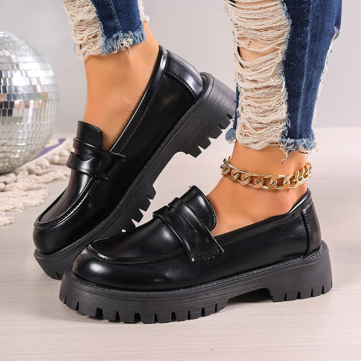 New Women's Solid Color Platfo - Street Fashion Walking บทวิจารณ์และราคา