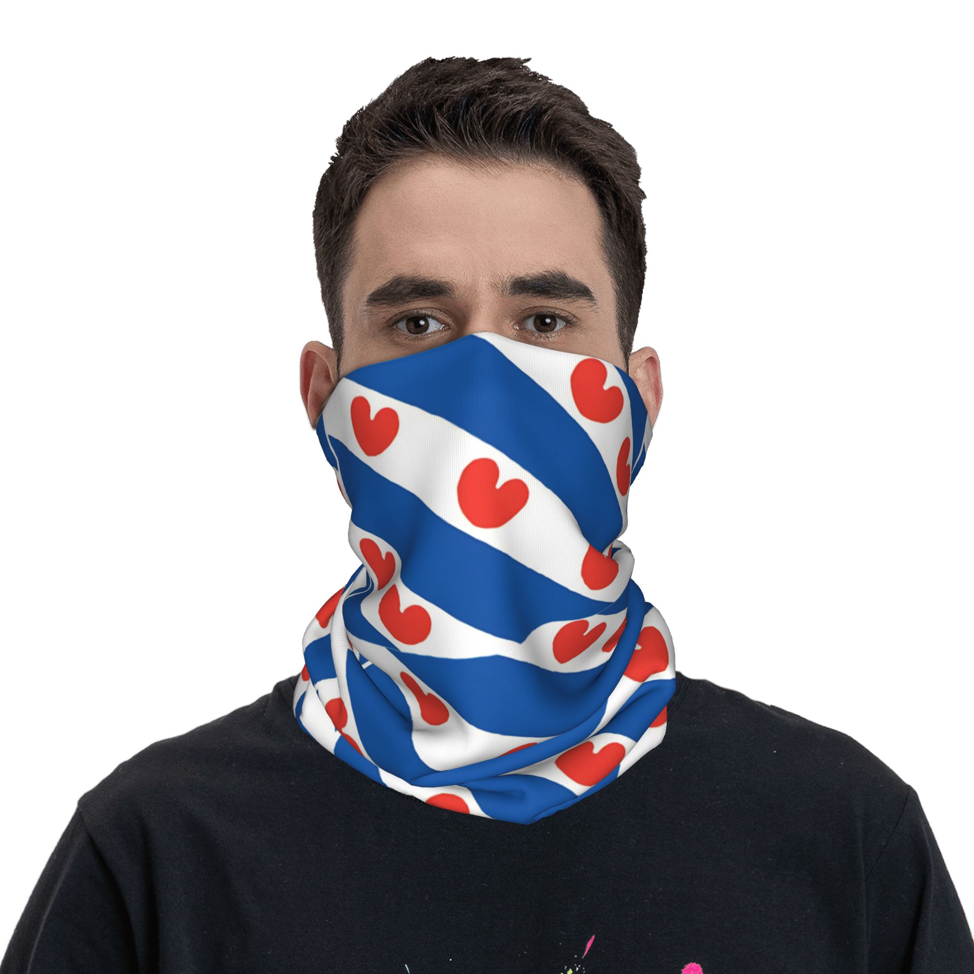 Friesland Flag Bandana  Vintag - Balaclava Face Mask บทวิจารณ์และราคา