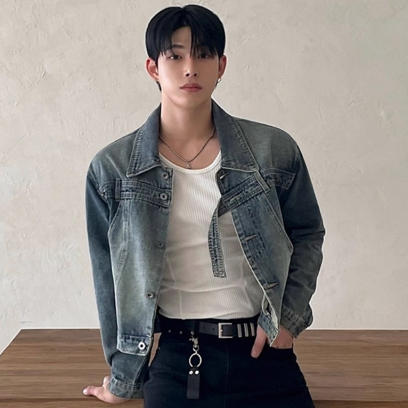 Fashion Retro Denim Jackets Me - Street Fashion Men 2025 บทวิจารณ์และราคา