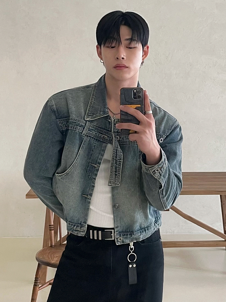 Fashion Retro Denim Jackets Me - Street Fashion Men 2025 บทวิจารณ์และราคา