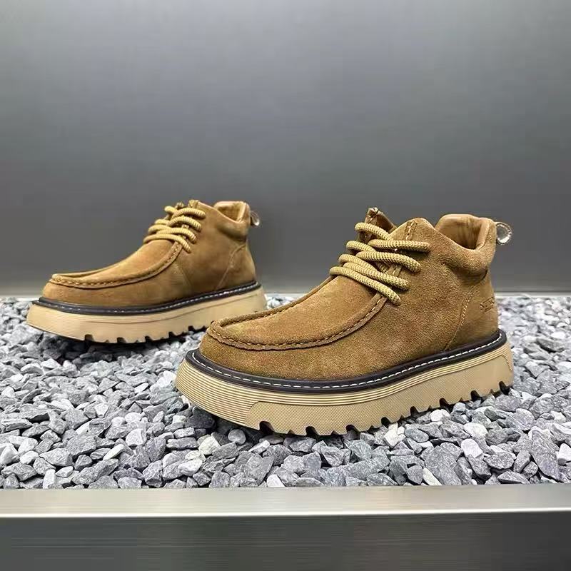 Autum Winter Men Platform Boot - Street Fashion Walking บทวิจารณ์และราคา
