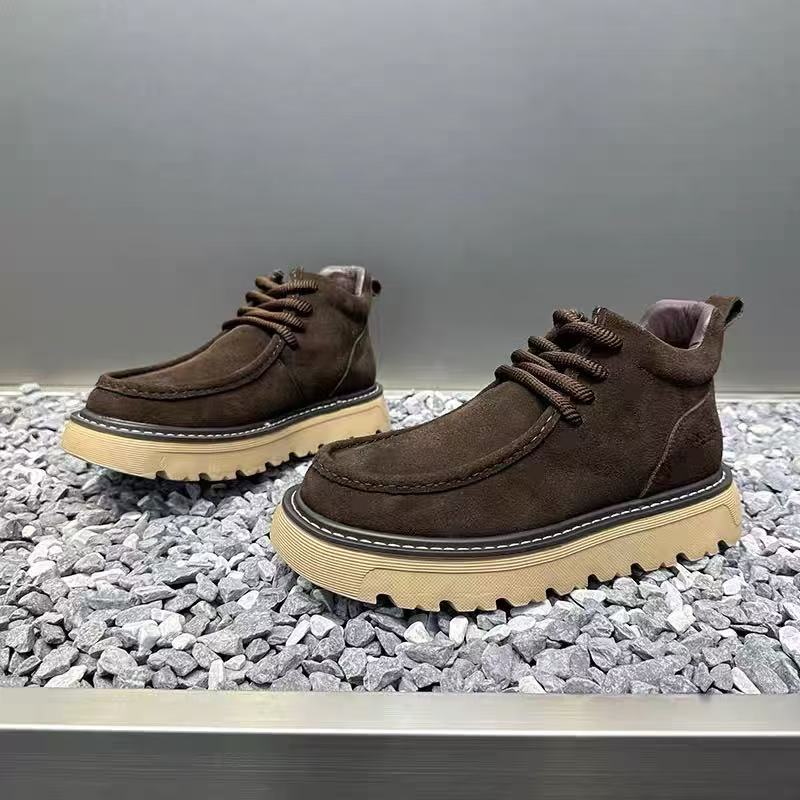 Autum Winter Men Platform Boot - Street Fashion Walking บทวิจารณ์และราคา