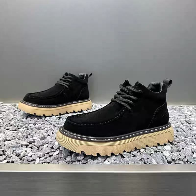 Autum Winter Men Platform Boot - Street Fashion Walking บทวิจารณ์และราคา