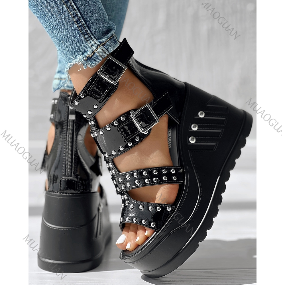 Fashion Women Peep Toe Black S - Street Fashion Ladies บทวิจารณ์และราคา