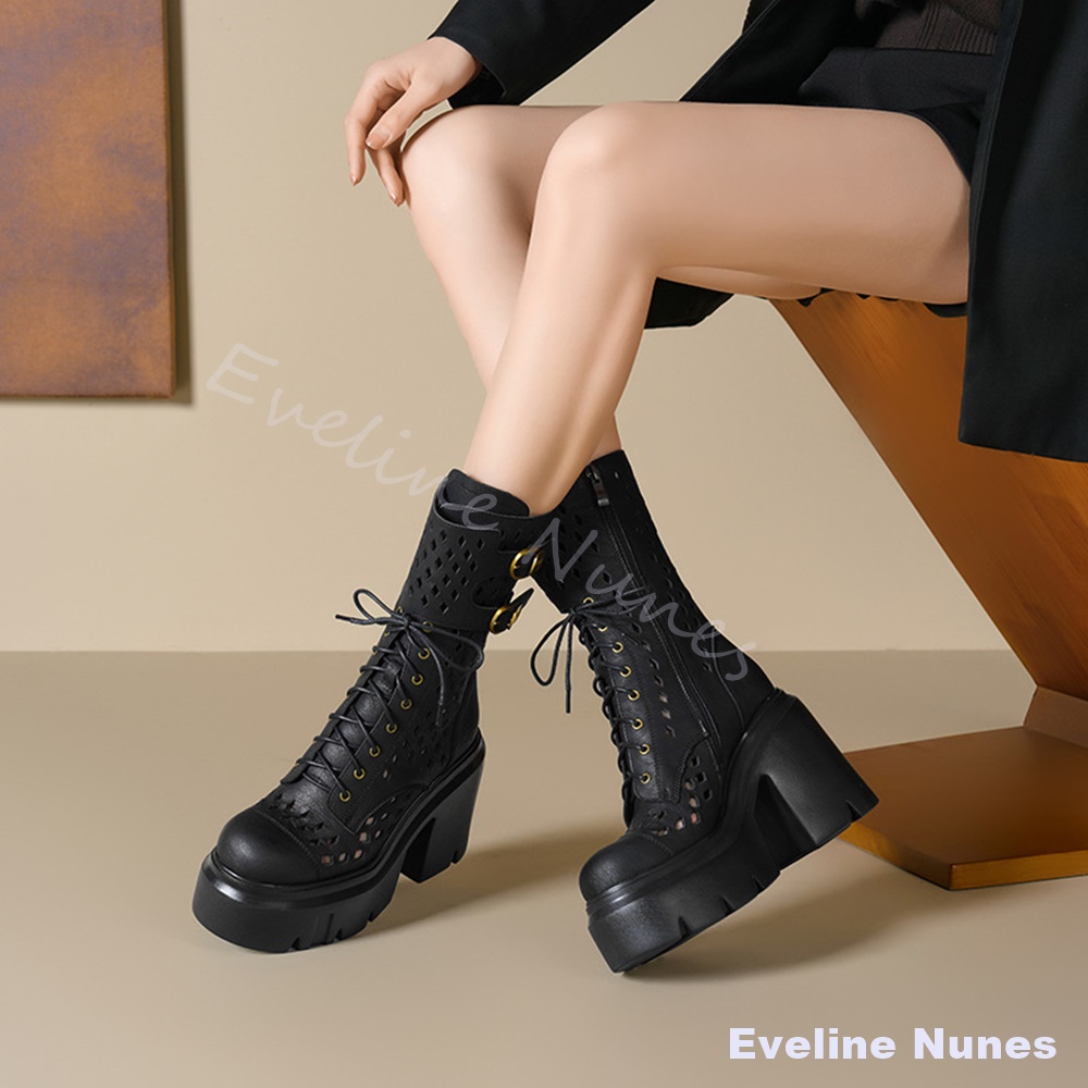 Summer Hollow Apricot Boots Wo - Street Fashion Rome 2026 บทวิจารณ์และราคา