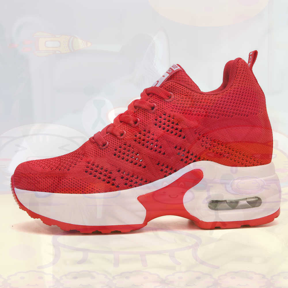 Red Size 36 Shoes Woman Tennis - Street Fashion Walking บทวิจารณ์และราคา