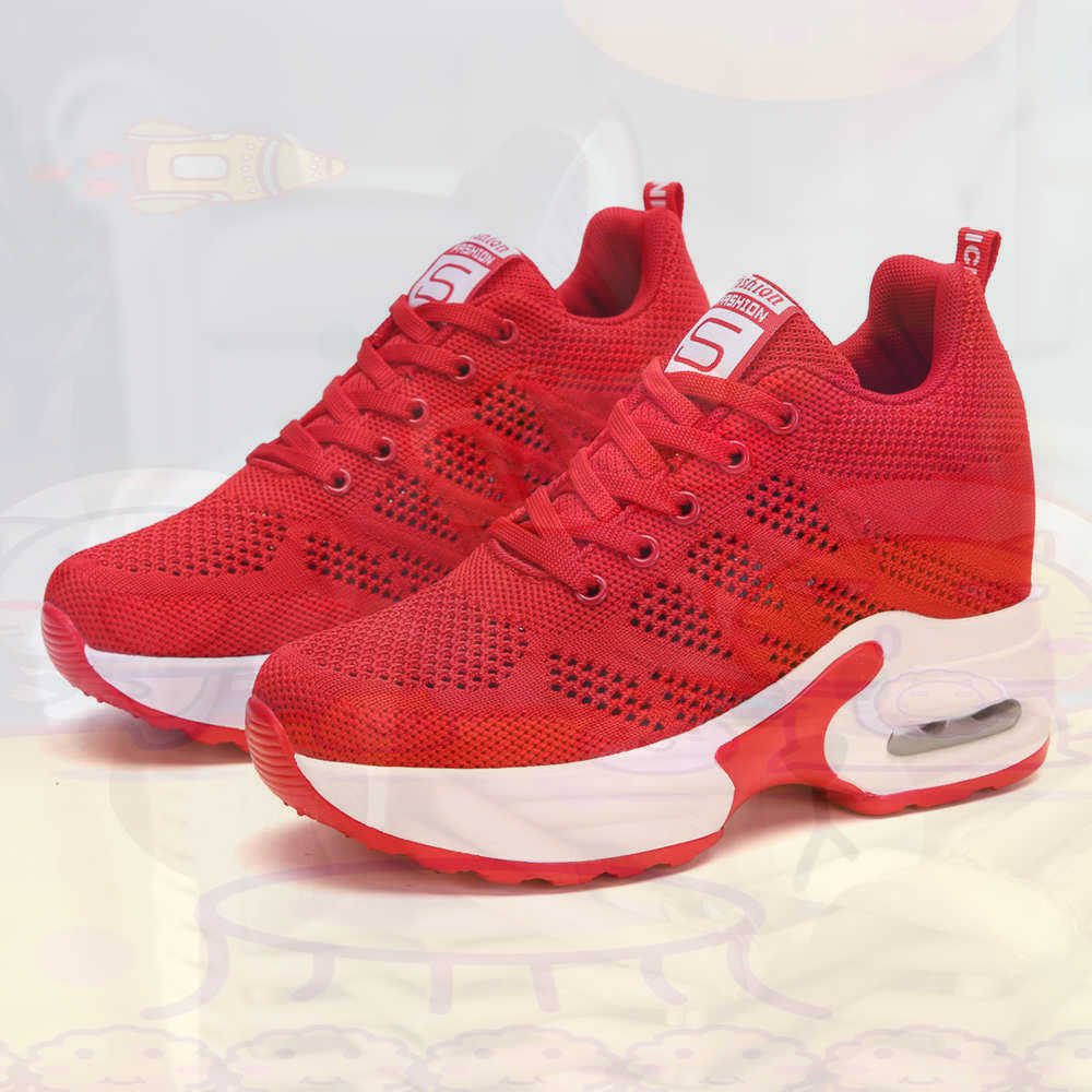 Red Size 36 Shoes Woman Tennis - Street Fashion Walking บทวิจารณ์และราคา