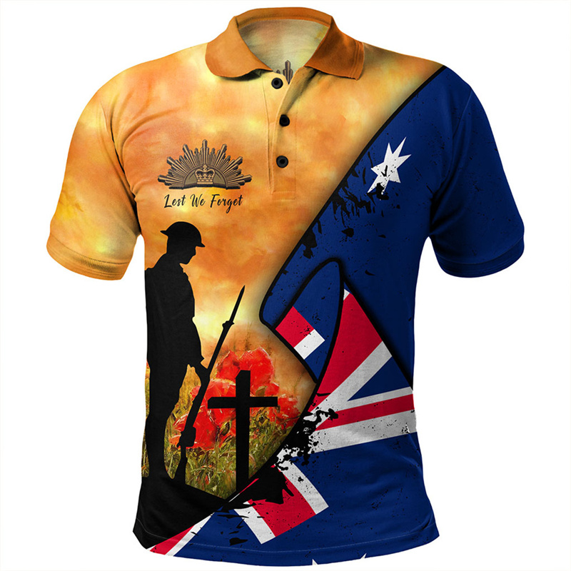 Lest We Forget Anzac Day Polo  - Street Fashion Men 2025 บทวิจารณ์และราคา