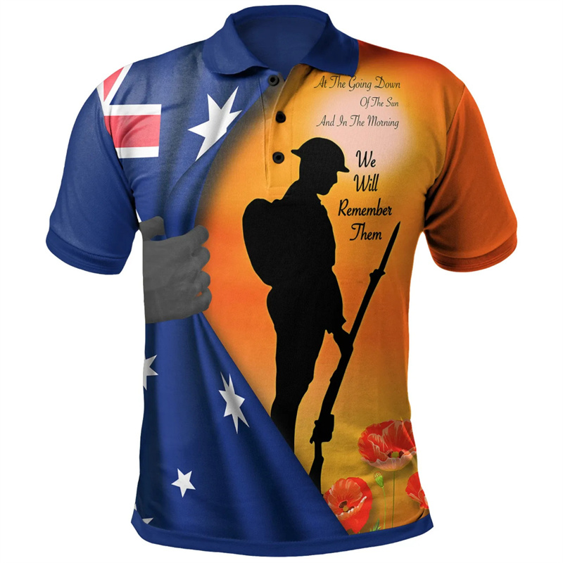 Lest We Forget Anzac Day Polo  - Street Fashion Men 2025 บทวิจารณ์และราคา