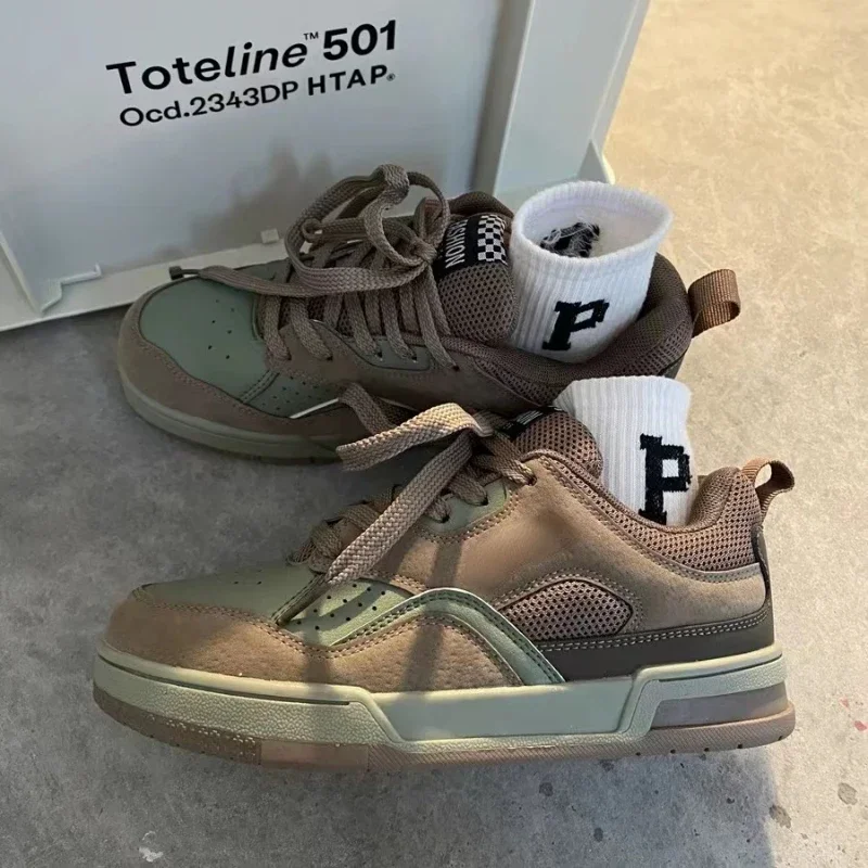 Fashion Vintage Sneakers Men A - Street Fashion Walking บทวิจารณ์และราคา