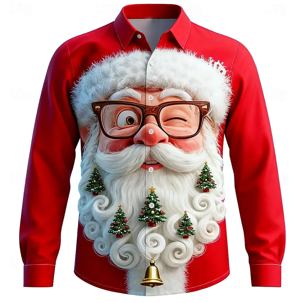 Christmas Men's 3D Graphic Lon - Street Fashion Fall 2025 บทวิจารณ์และราคา