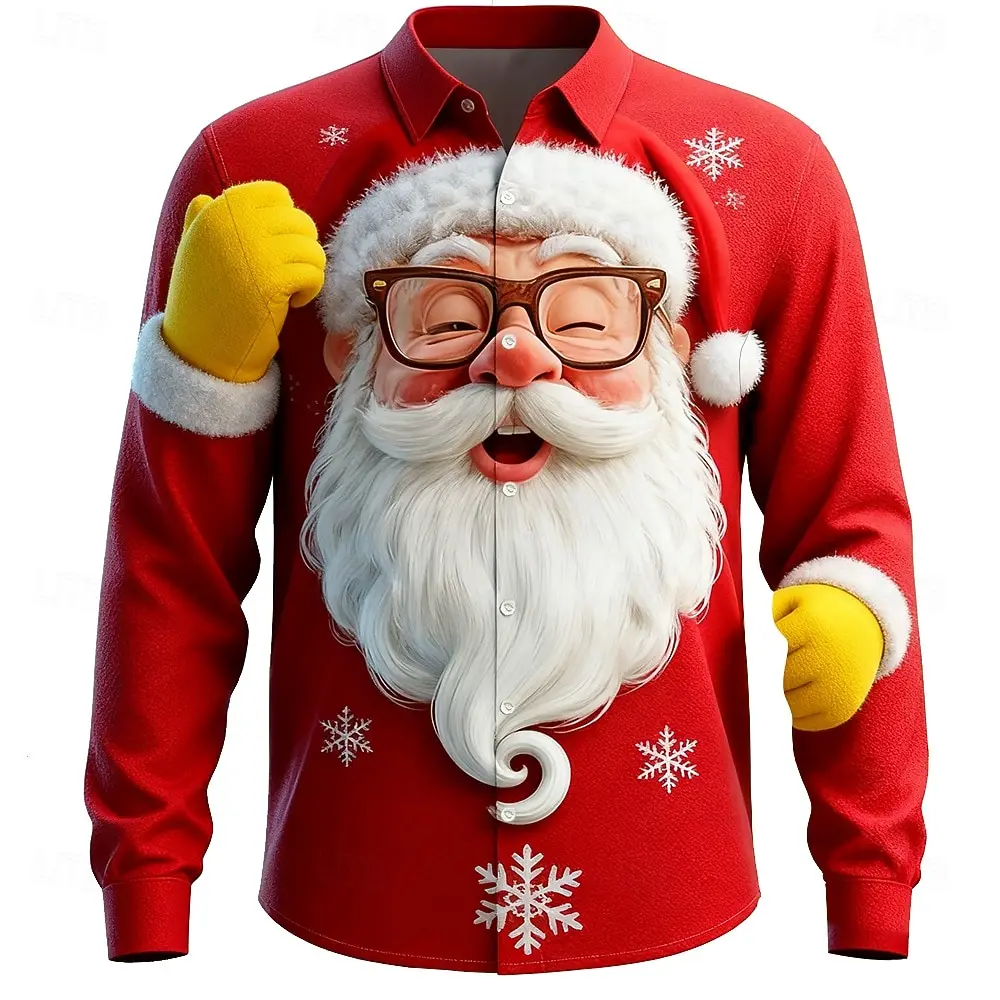 Christmas Men's 3D Graphic Lon - Street Fashion Fall 2025 บทวิจารณ์และราคา