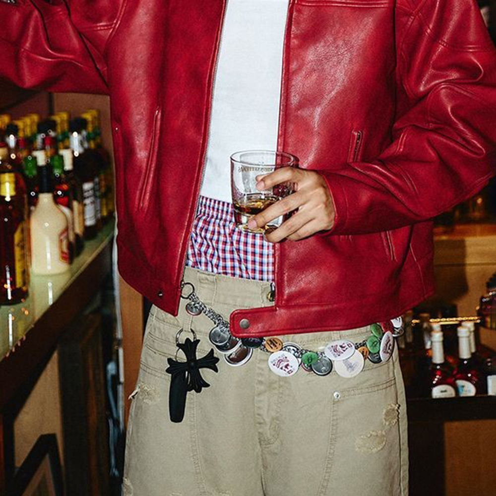 Men's Red Long-Sleeved  Leathe - Street Fashion Trends 2026 บทวิจารณ์และราคา