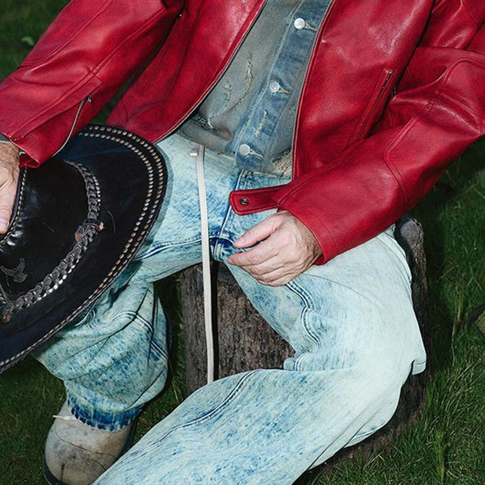 Men's Red Long-Sleeved  Leathe - Street Fashion Trends 2026 บทวิจารณ์และราคา