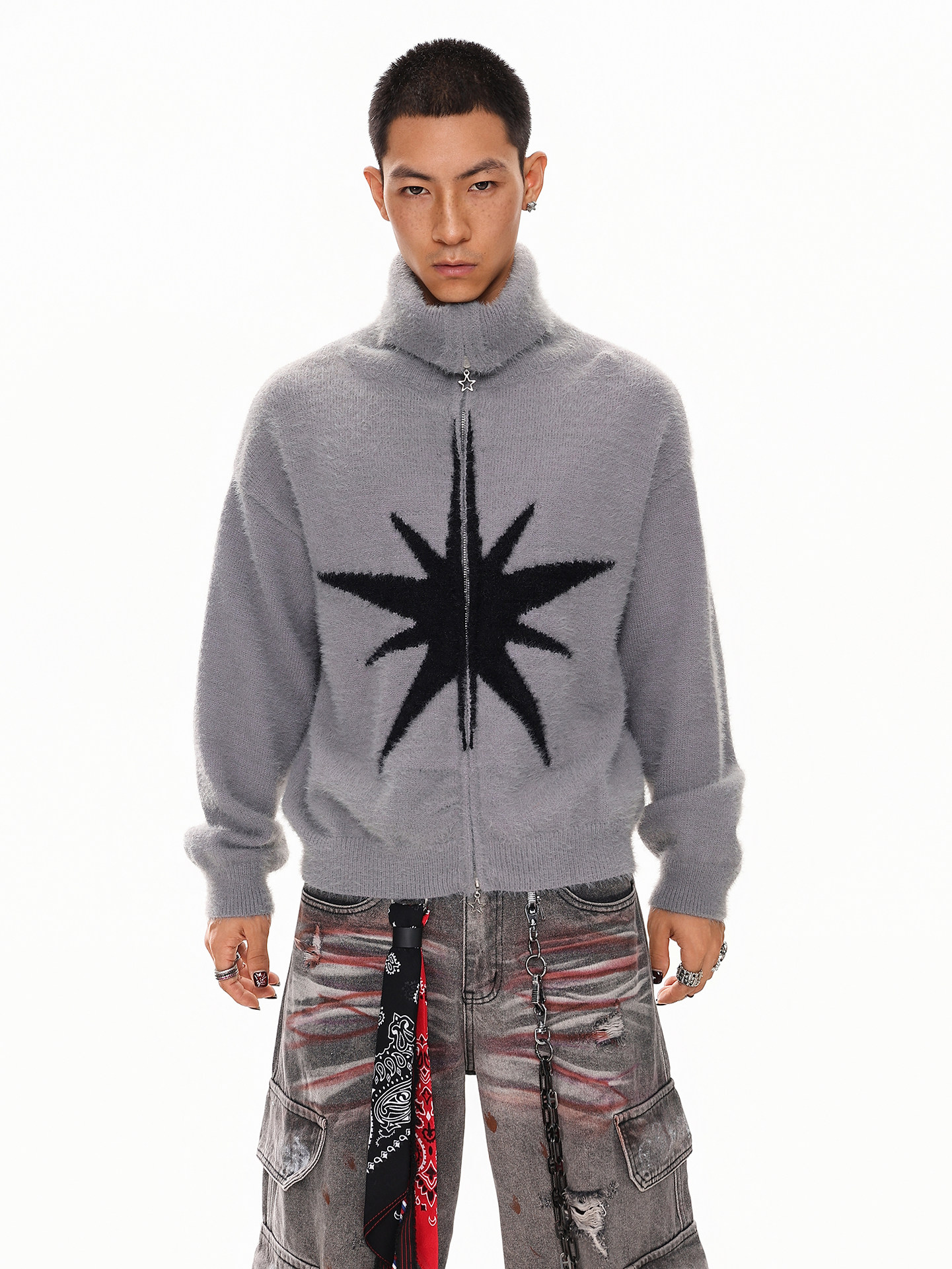 Fur Collar Pullovers Cotton Me - Street Fashion Brand Logo บทวิจารณ์และราคา