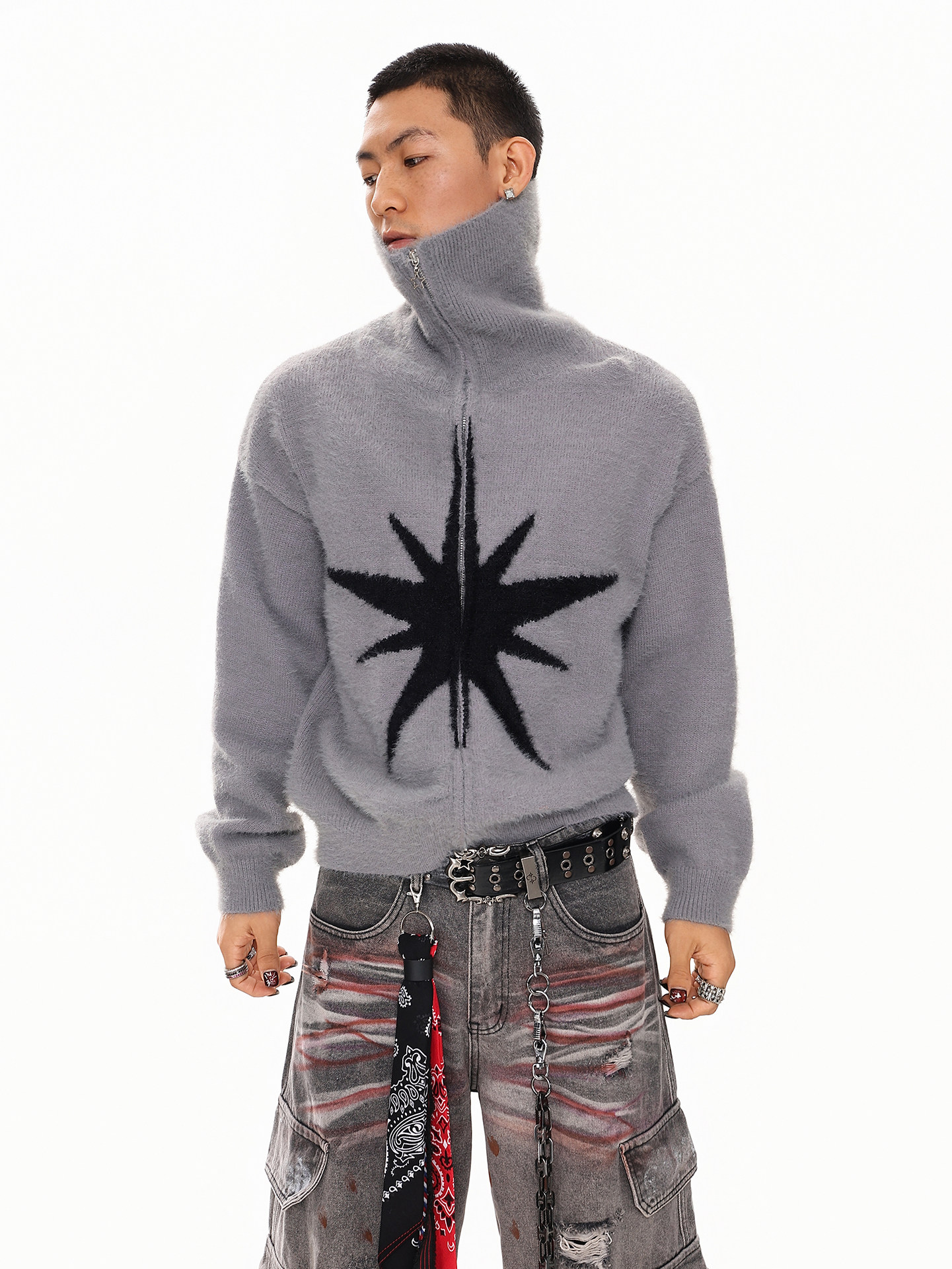 Fur Collar Pullovers Cotton Me - Street Fashion Brand Logo บทวิจารณ์และราคา