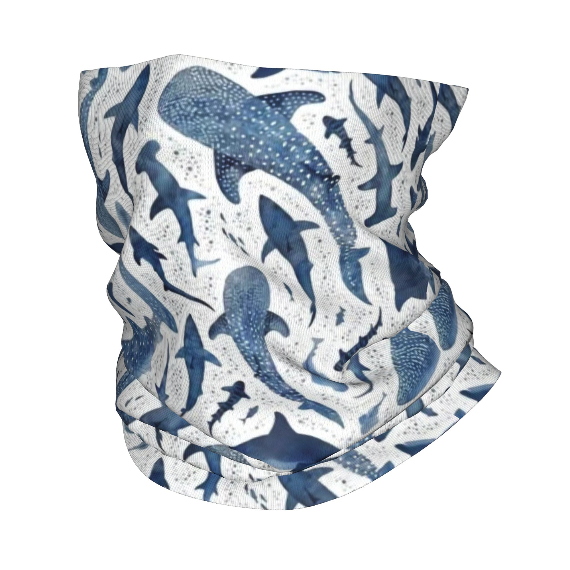 Custom Blue Watercolour Shark  - Balaclava Face Mask บทวิจารณ์และราคา