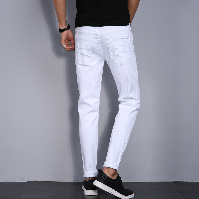 High Street Fashion Men Jeans  - Street Fashion In Korea บทวิจารณ์และราคา