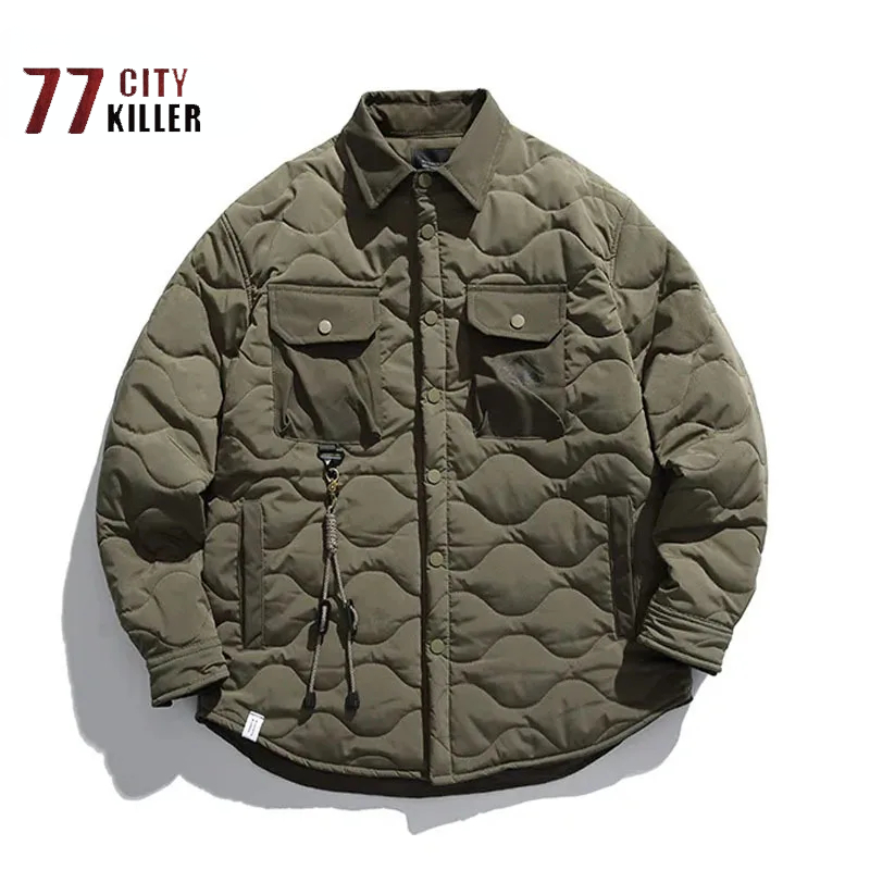 Vintage Cotton Jacket Men's Wi - Street Fashion Erkek บทวิจารณ์และราคา