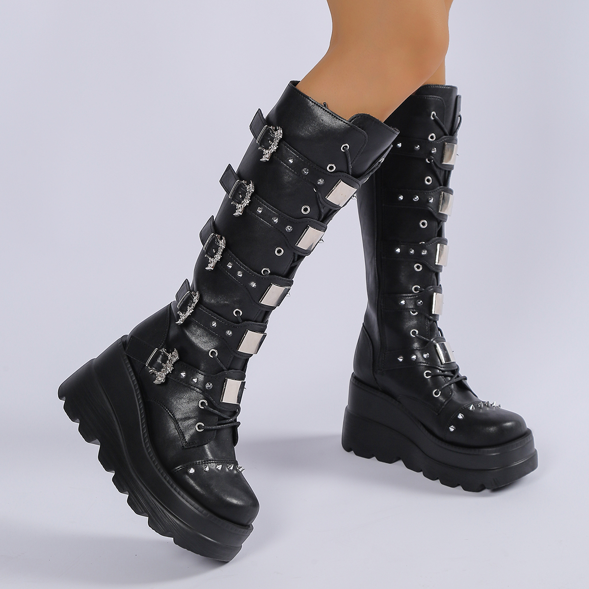 New Ladies Goth Platform Boots - Street Fashion Ladies บทวิจารณ์และราคา