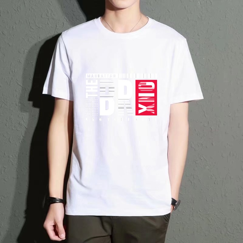 Men's Black Round-Neck Short-S - Street Style New York Fashion บทวิจารณ์และราคา