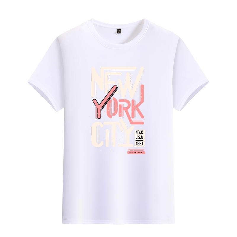 Men's Black Round-Neck Short-S - Street Style New York Fashion บทวิจารณ์และราคา