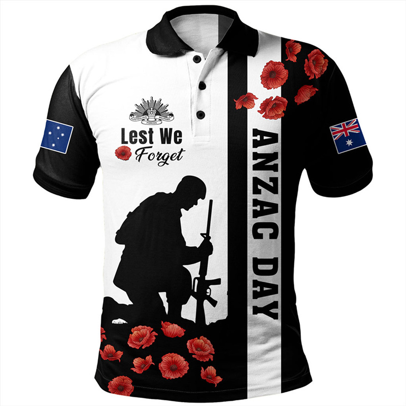 Lest We Forget Anzac Day Polo  - Street Fashion Men 2025 บทวิจารณ์และราคา