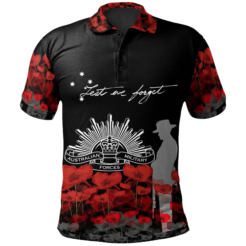 Lest We Forget Anzac Day Polo  - Street Fashion Men 2025 บทวิจารณ์และราคา