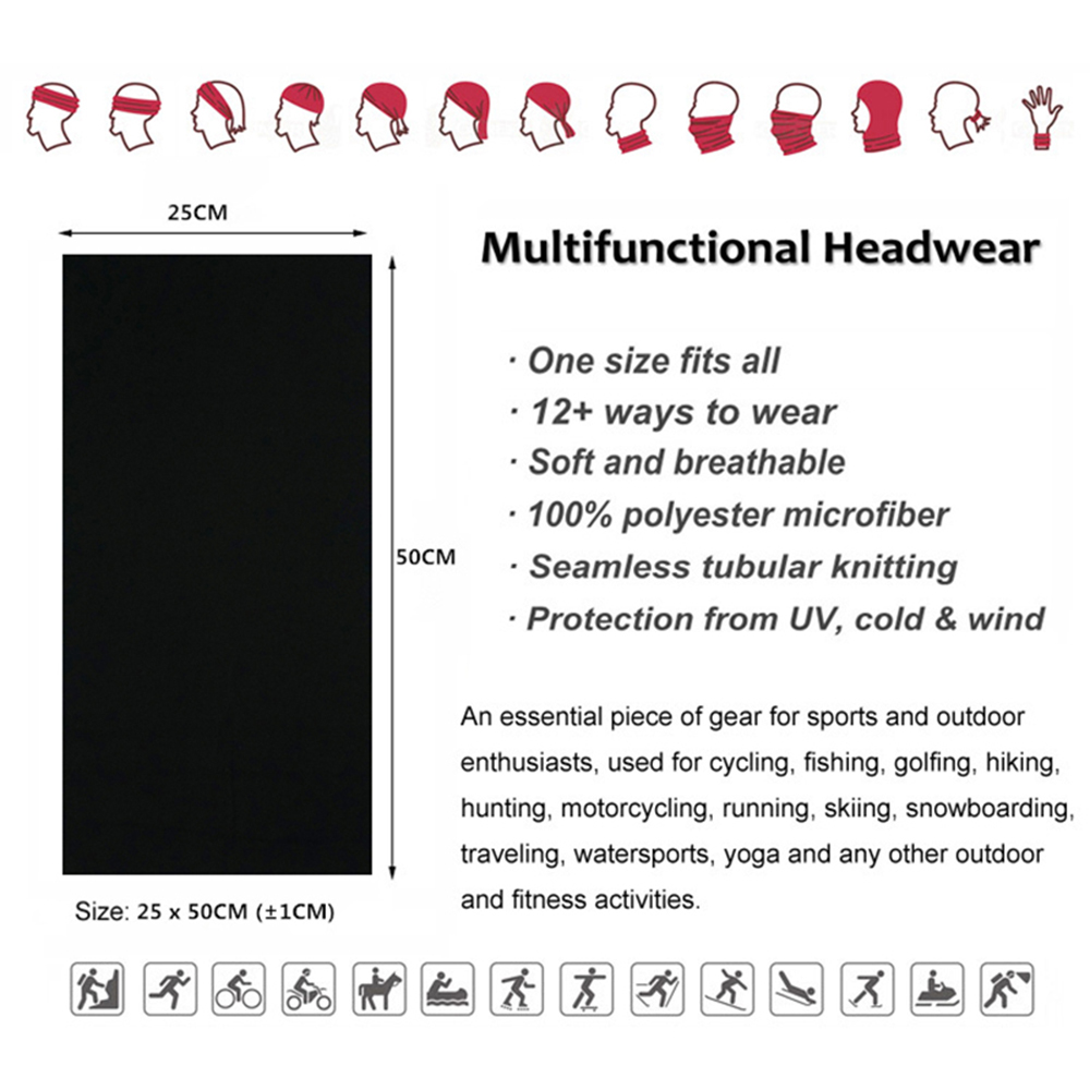 Seamless Solid Color Bandanas  - Balaclava Face Mask บทวิจารณ์และราคา
