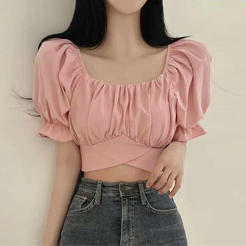 2025 Summer Lace Up Backless T - Street Fashion In Korea บทวิจารณ์และราคา
