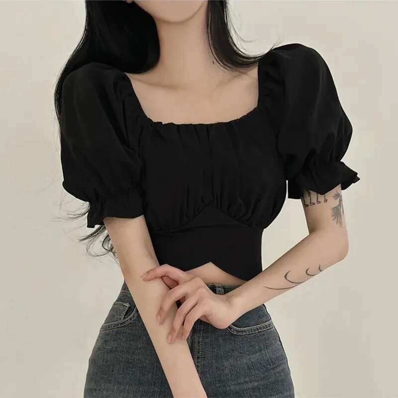 2025 Summer Lace Up Backless T - Street Fashion In Korea บทวิจารณ์และราคา
