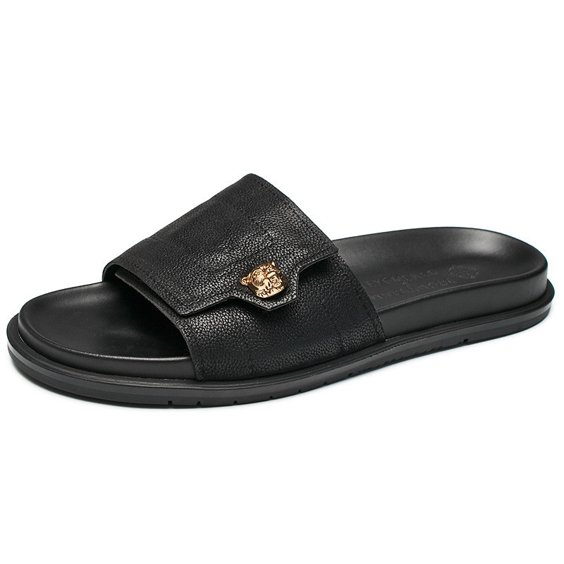 2025 New Genuine Leather Slipp - Street Fashion Men 2025 บทวิจารณ์และราคา