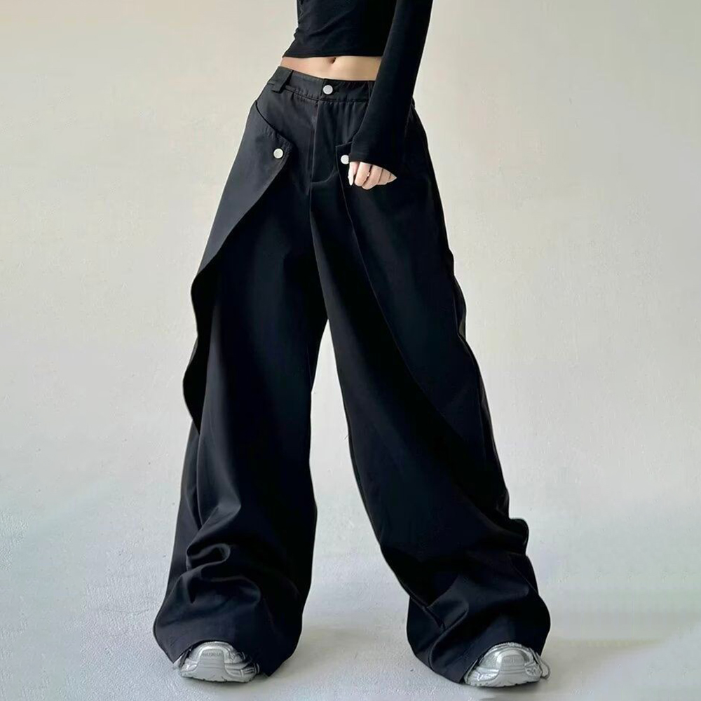 Mens Trousers Stitching Double - Street Fashion Men 2025 บทวิจารณ์และราคา