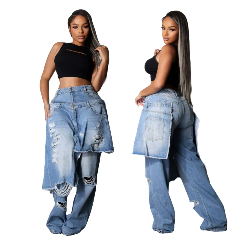 Fashion Denim Pants Women Stre - Street Fashion Fall 2025 บทวิจารณ์และราคา