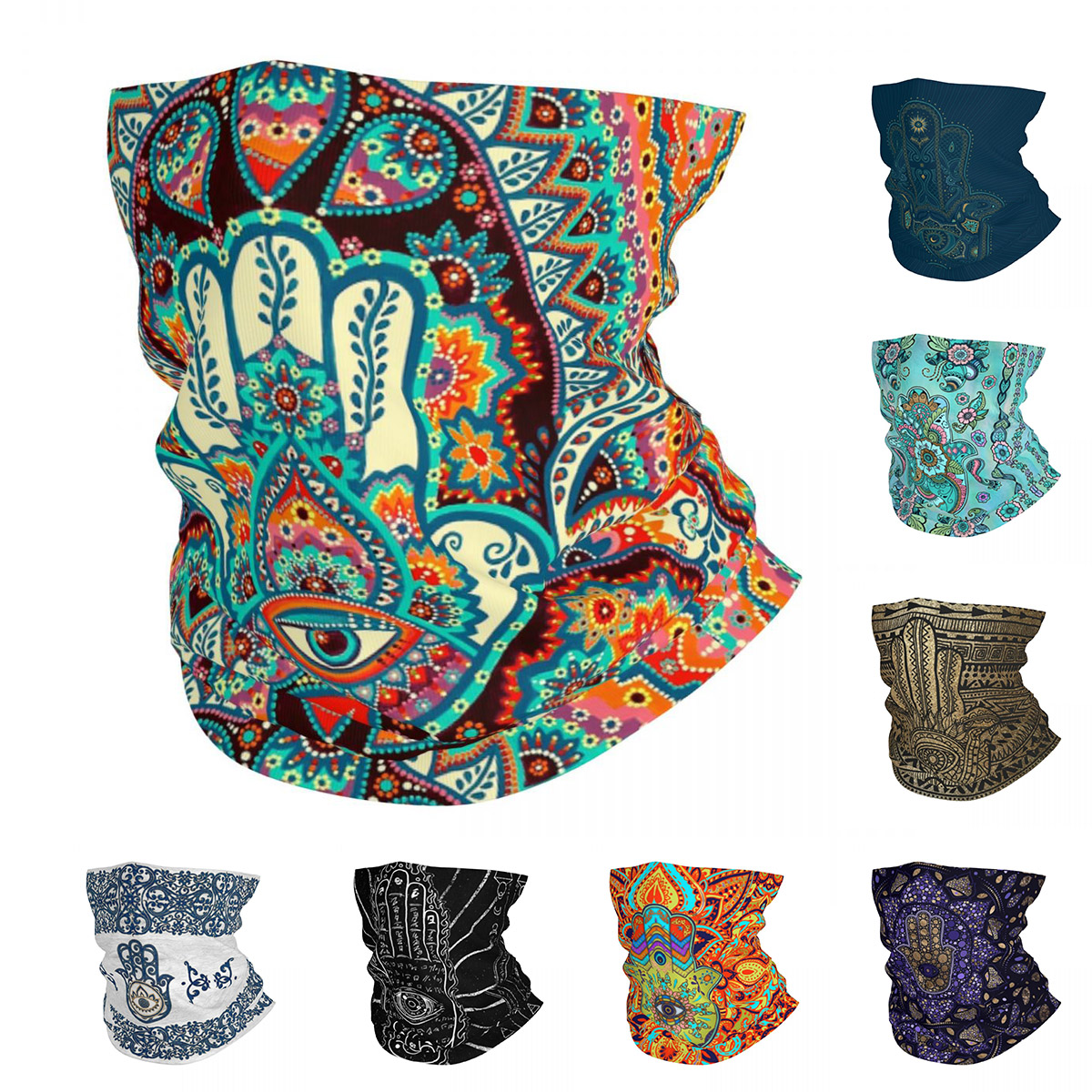 Hamsa Hand Bohemian Bandana Ne - Balaclava Face Mask บทวิจารณ์และราคา