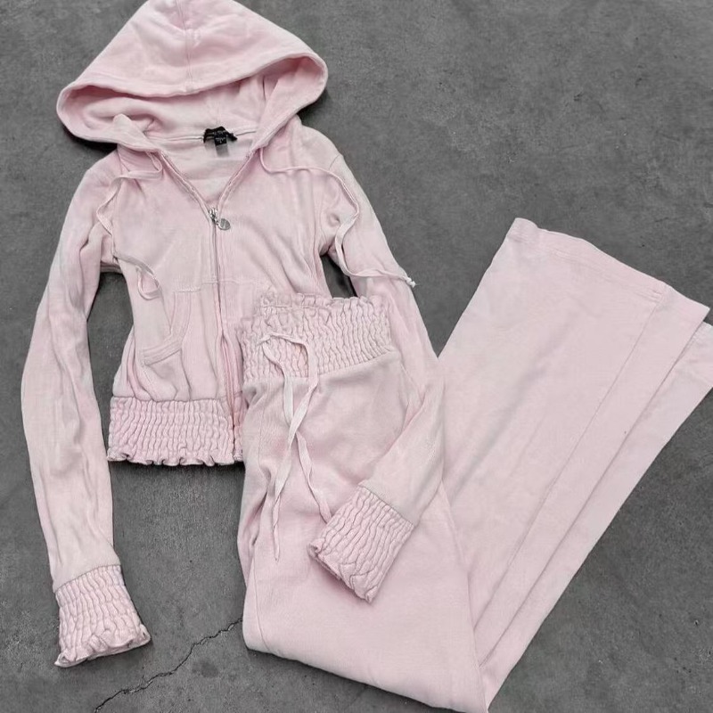 Vintage Sweatshirt 2-Piece Set - Street Fashion In Korea บทวิจารณ์และราคา