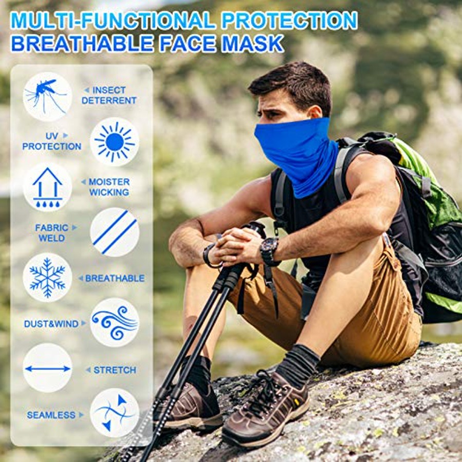 4 Pack Neck Gaiter Face Mask:B - Balaclava Face Mask บทวิจารณ์และราคา