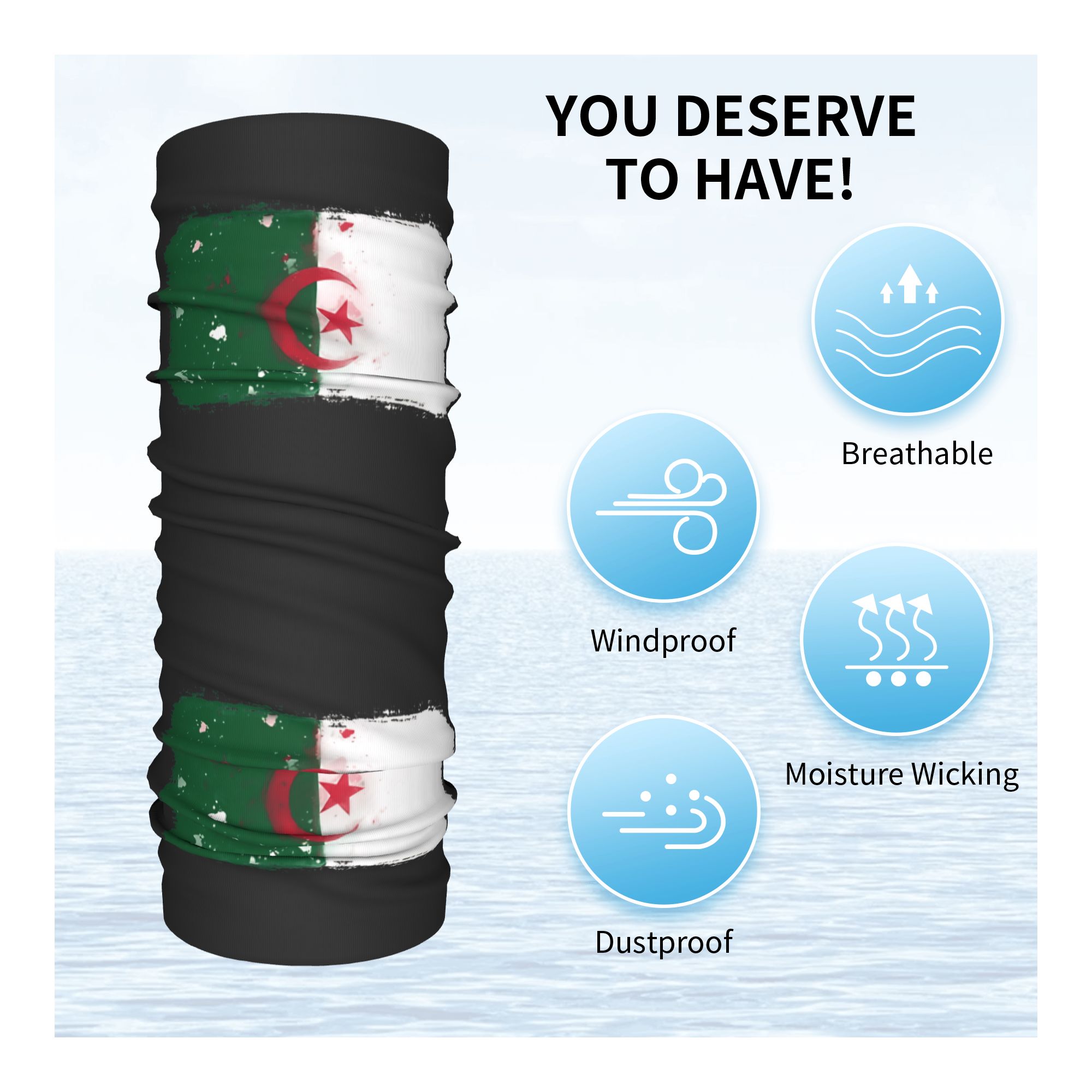 Flag of Algeria Bandana  Retro - Balaclava Face Mask บทวิจารณ์และราคา