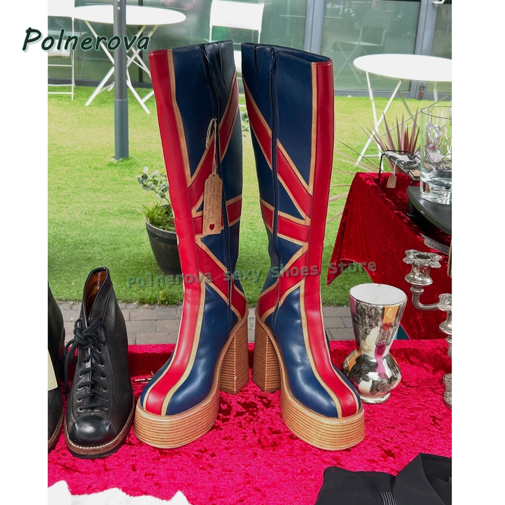 Union Jack Platform Fashion Bo - Girl Fashion Street บทวิจารณ์และราคา